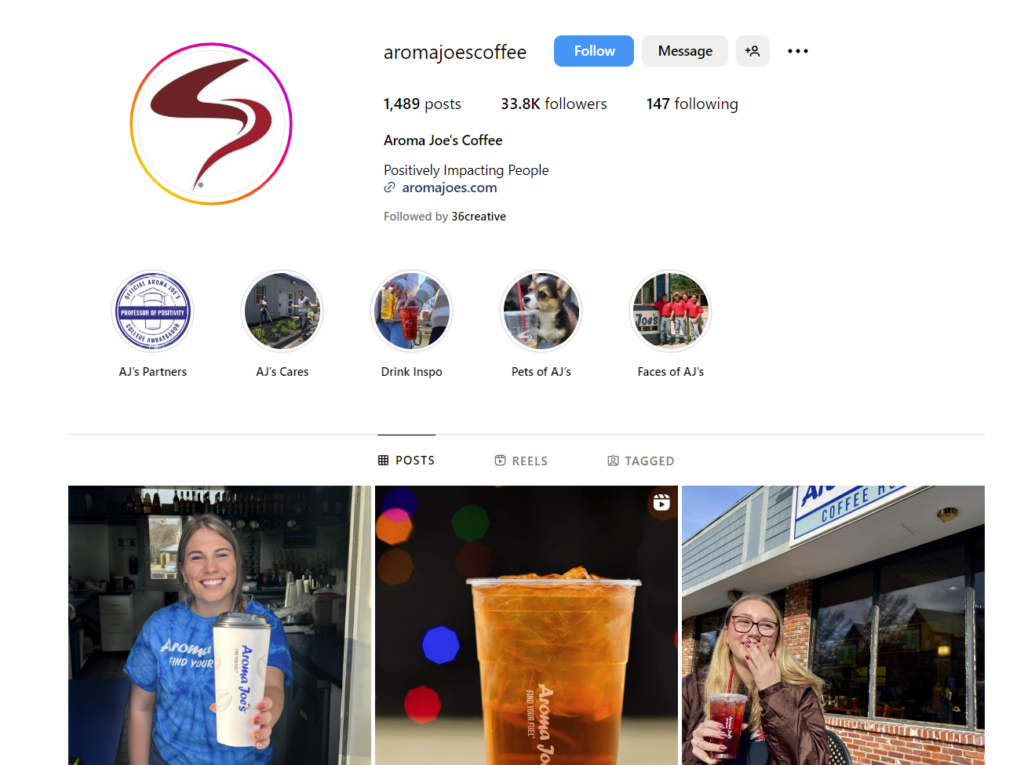 coffee shop social media