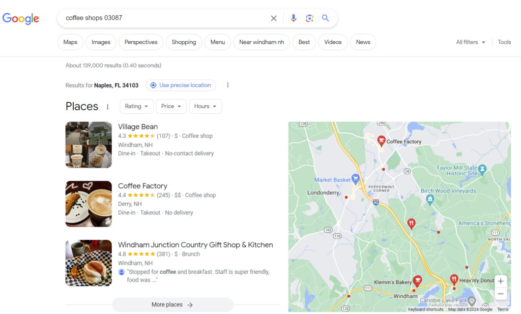 Local SEO Coffee Shop